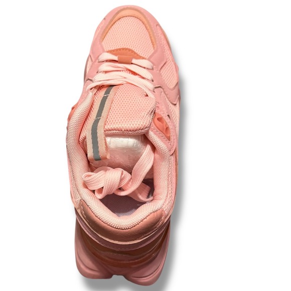 NIB Womens Chunky Sneakers Pink Mesh Lace Up Platform Fashion Athletic Sz  6 - Picture 9 of 16